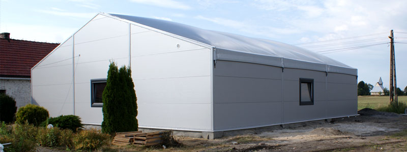 hale namiotowe na profilach aluminiowych